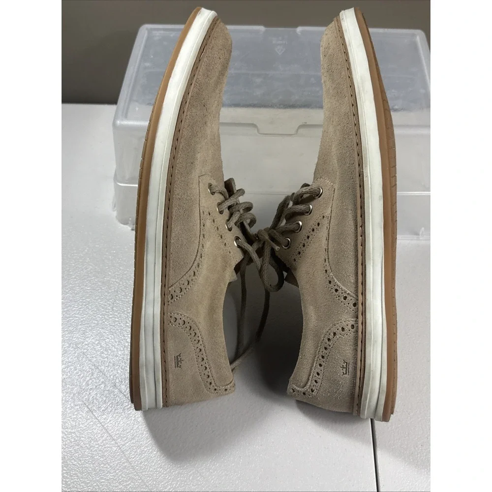 Peter Millar Plain Toe Derby Tan Suede Leather Oxford Shoes Mens Size 10 MS18F15